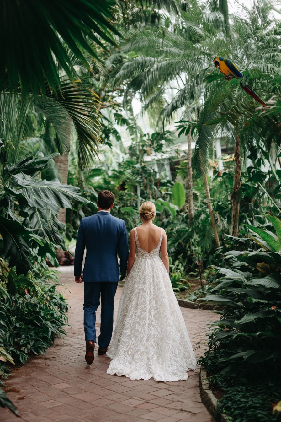 Lead Guests Through a Lush Garden Path for a Dramatic Entrance