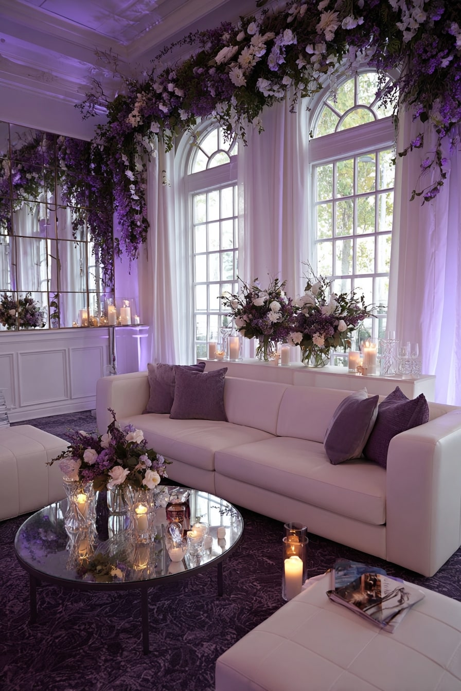Lavender Florals and Candlelight