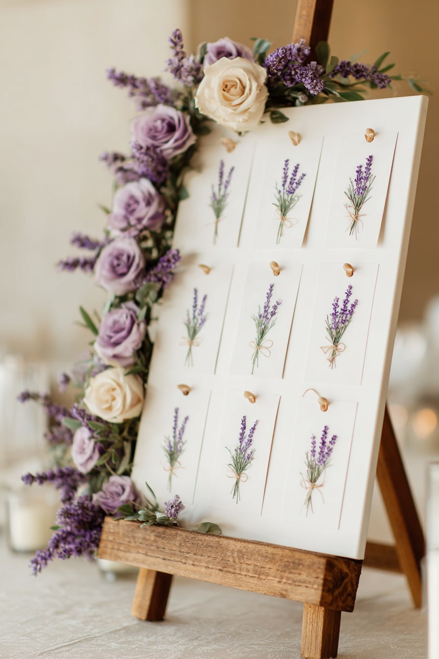 Lavender Sprigs and Hand-Pinned Cards