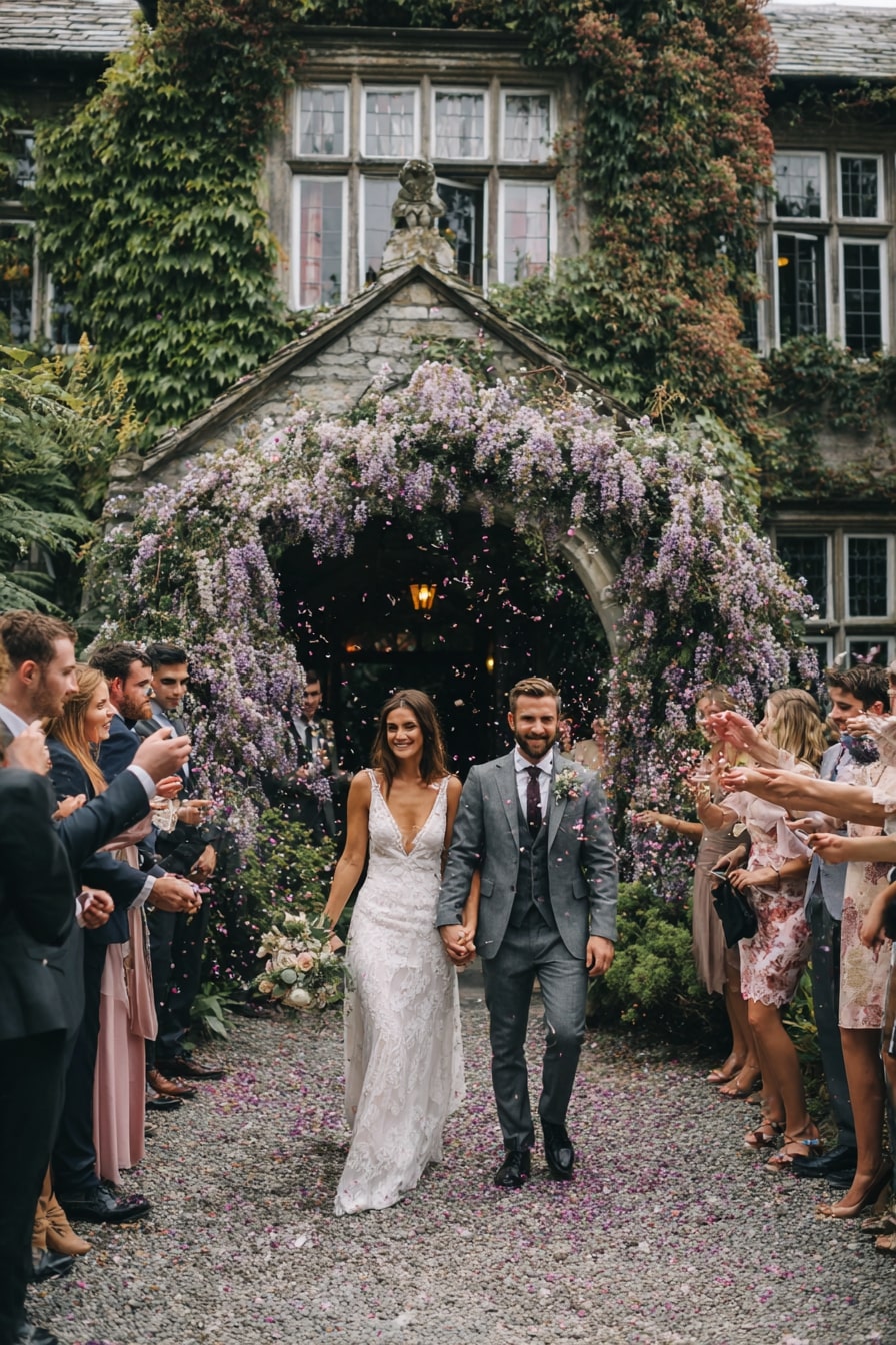 Stone Archway Lavender Blooms