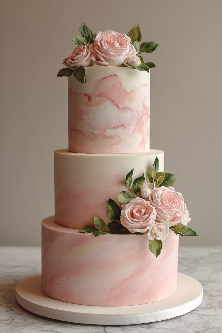 Sugar Florals for a Softly Romantic Cake