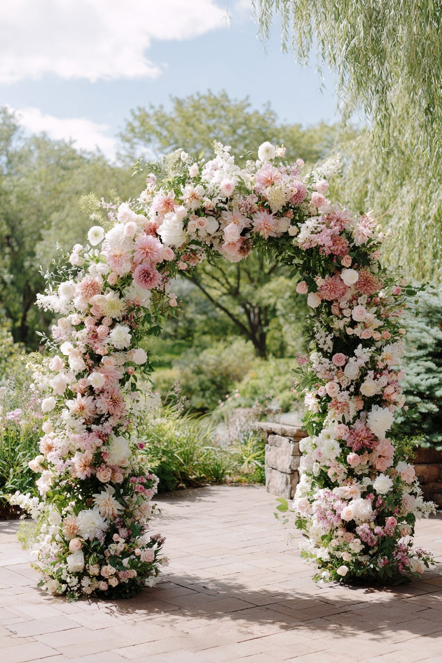Shape a Floral Arch with Layered Pastel Blooms