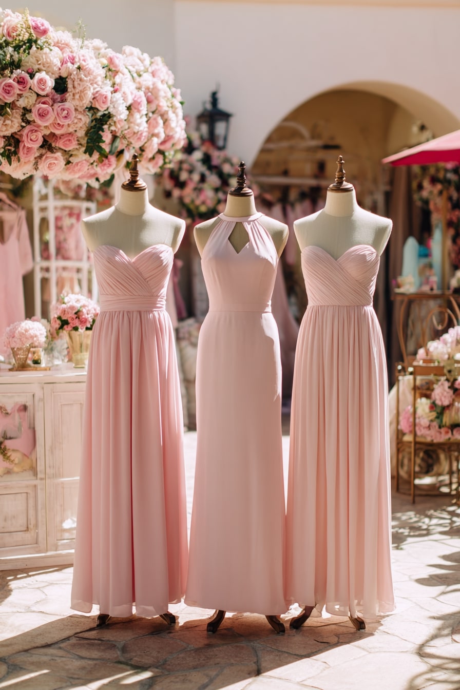 Vary Necklines in a Single Shade for Soft Cohesion