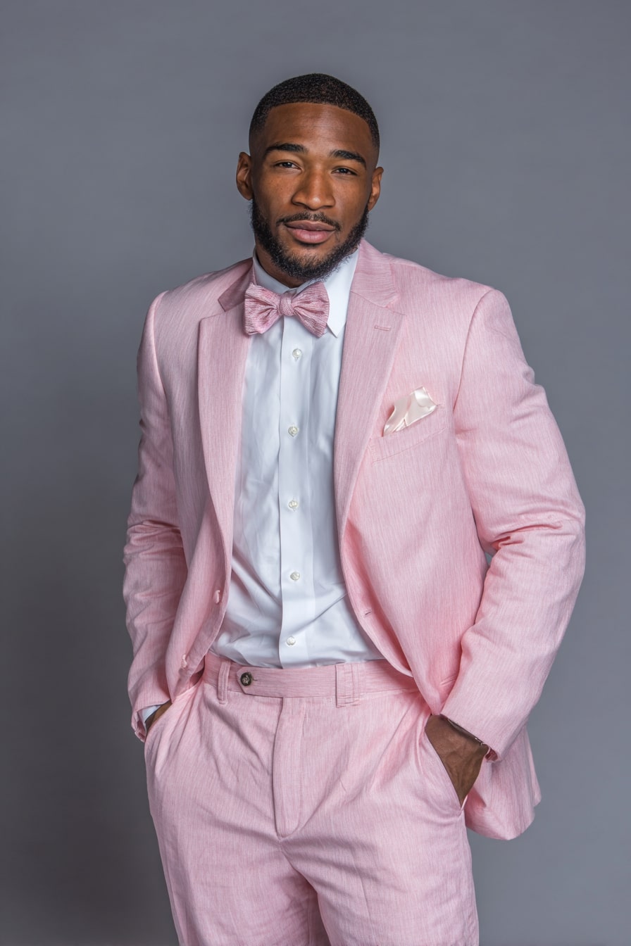 Go All-In with a Monochrome Pink Suit for Bold Coordination
