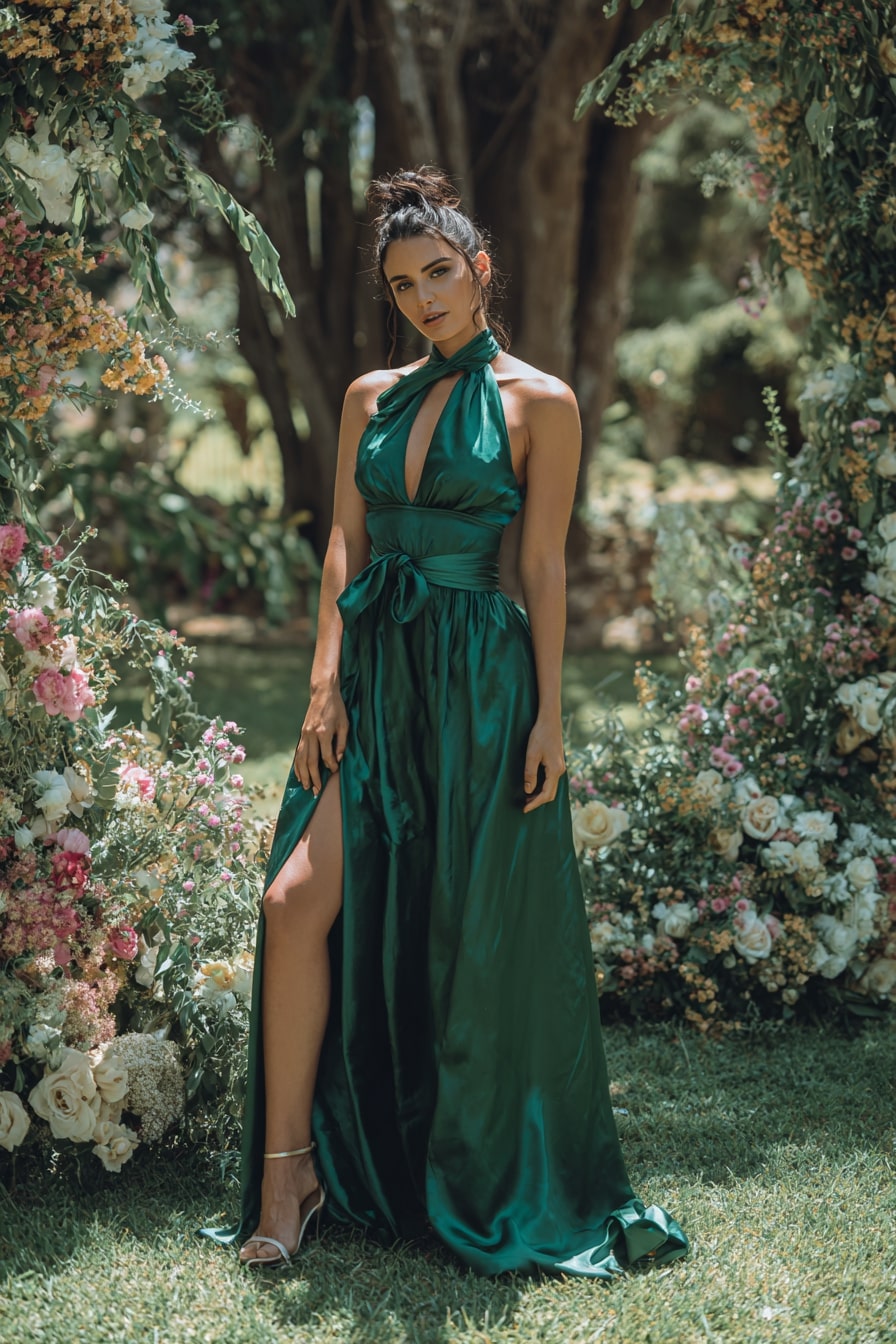 Satin and a Twist Halter