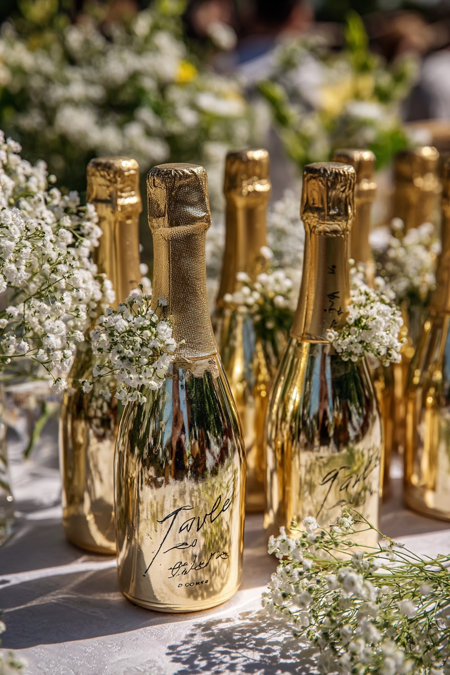 Local Bottles with Luxe Gold Finishes