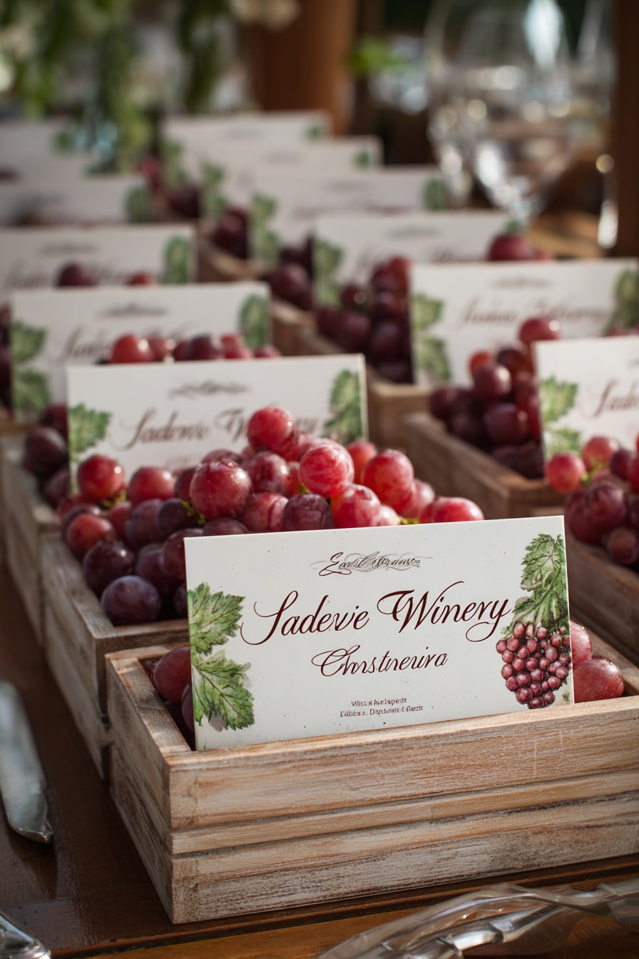 Fresh Grapes for Instant Place Card